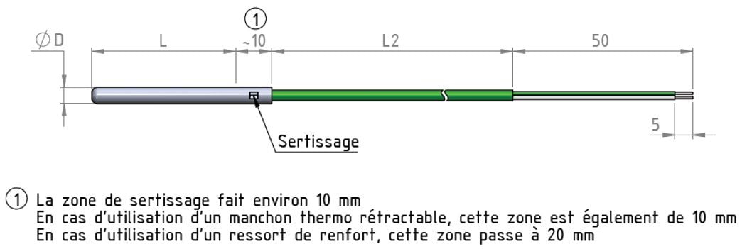 thermocouple tube rigide